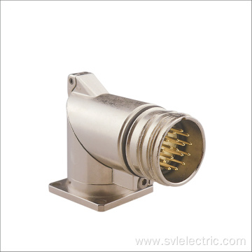 M23 right angle round plug connector